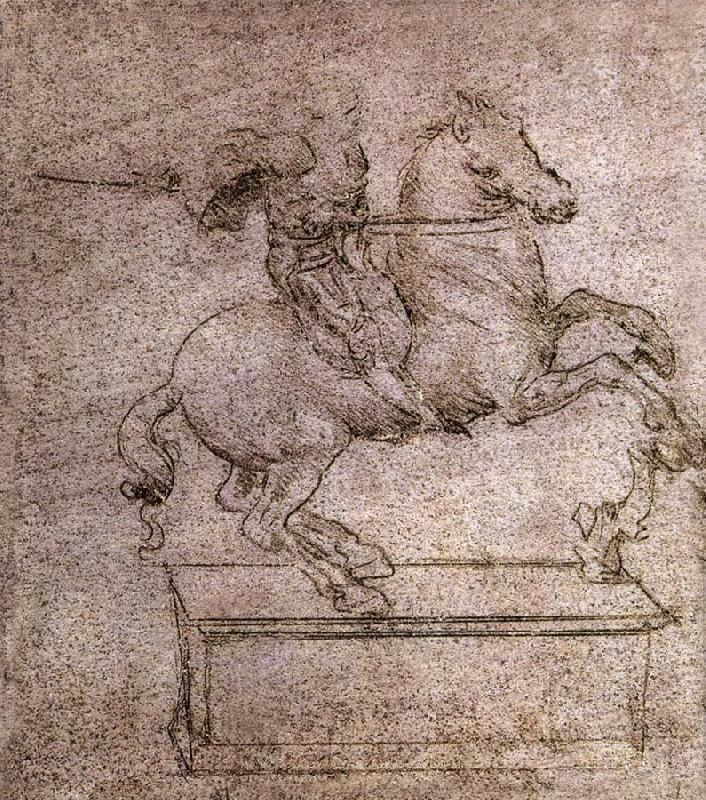 LEONARDO da Vinci Study fur the Sforza-Reiterstandbild Sweden oil painting art